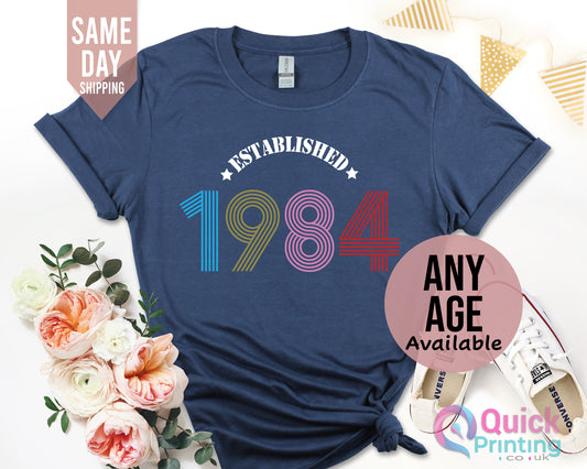 Established 1984 T-Shirt Navy Blue