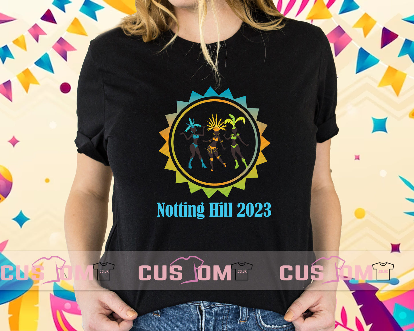 Notting Hill Carnival 2023 T-Shirt, Carnival Holiday Shirt, Notting Hill Carnival Party Shirt, Women's Holiday Shirt, Street Party Tee
