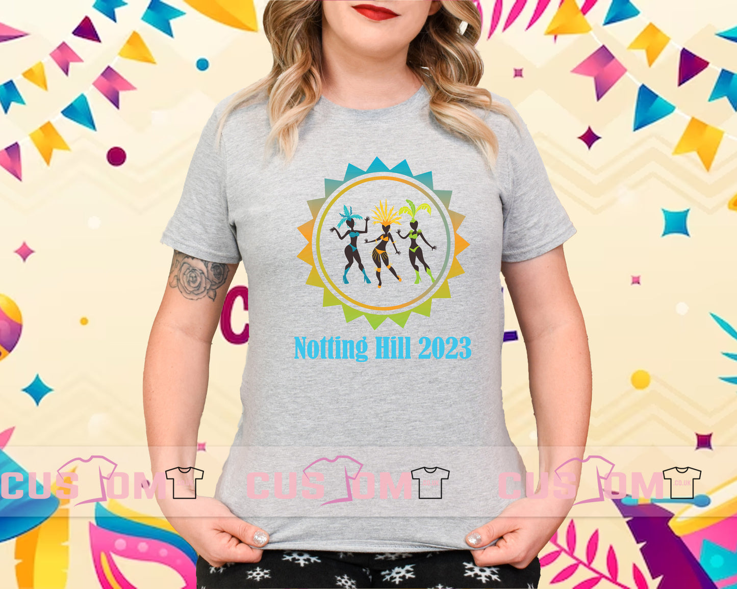 Notting Hill Carnival 2023 T-Shirt, Carnival Holiday Shirt, Notting Hill Carnival Party Shirt, Women's Holiday Shirt, Street Party Tee