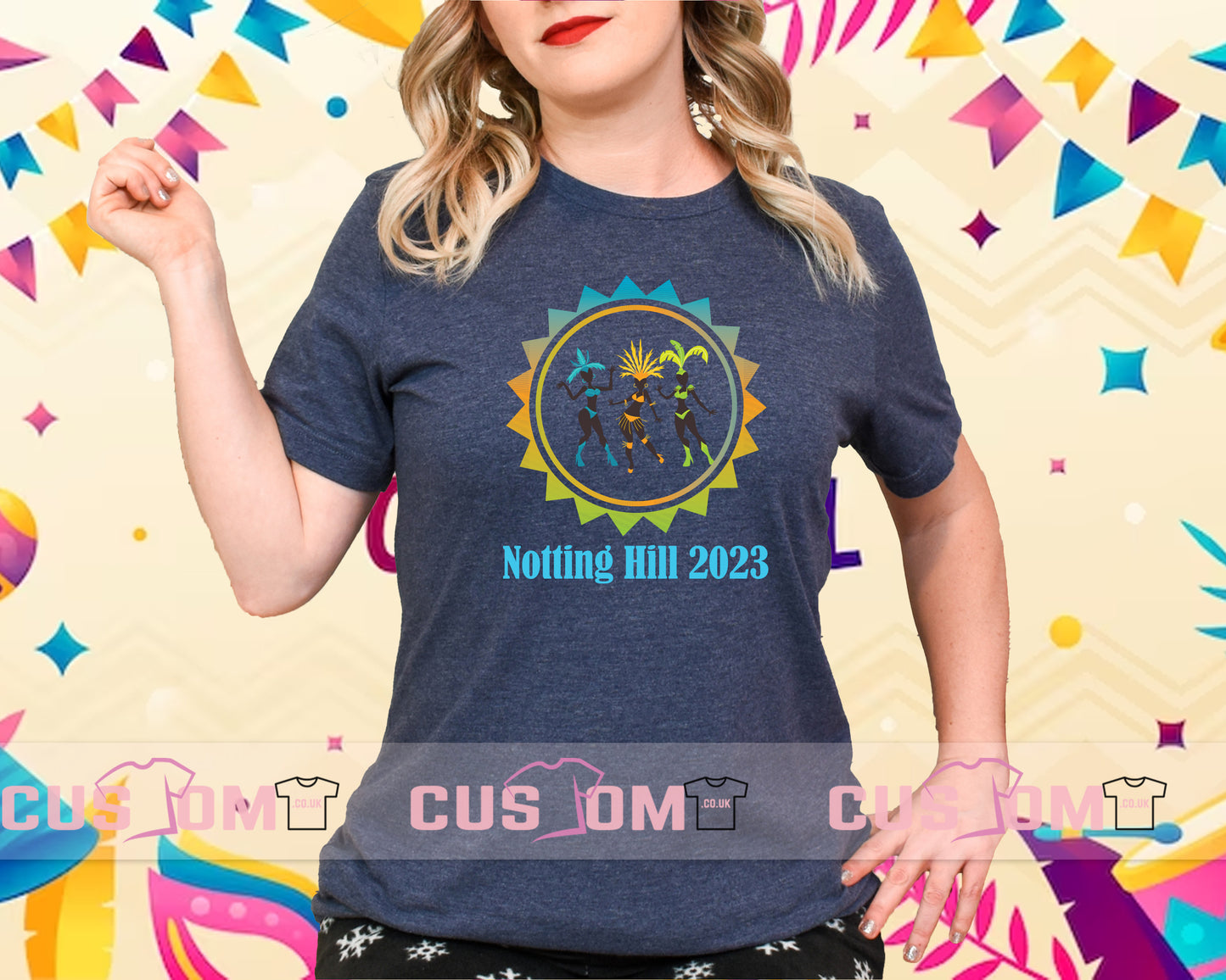 Notting Hill Carnival 2023 T-Shirt, Carnival Holiday Shirt, Notting Hill Carnival Party Shirt, Women's Holiday Shirt, Street Party Tee
