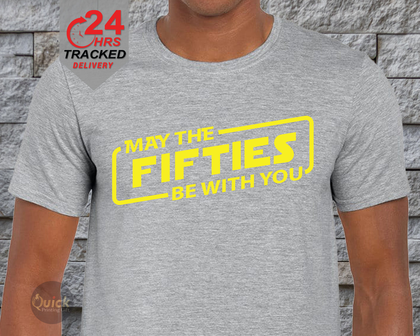 May The Fifties Be With You Tshirt, The Ideal 50th Birthday Gift for Men, Fathers Day Shirt for Dad, 50 Year Old Man shirt.