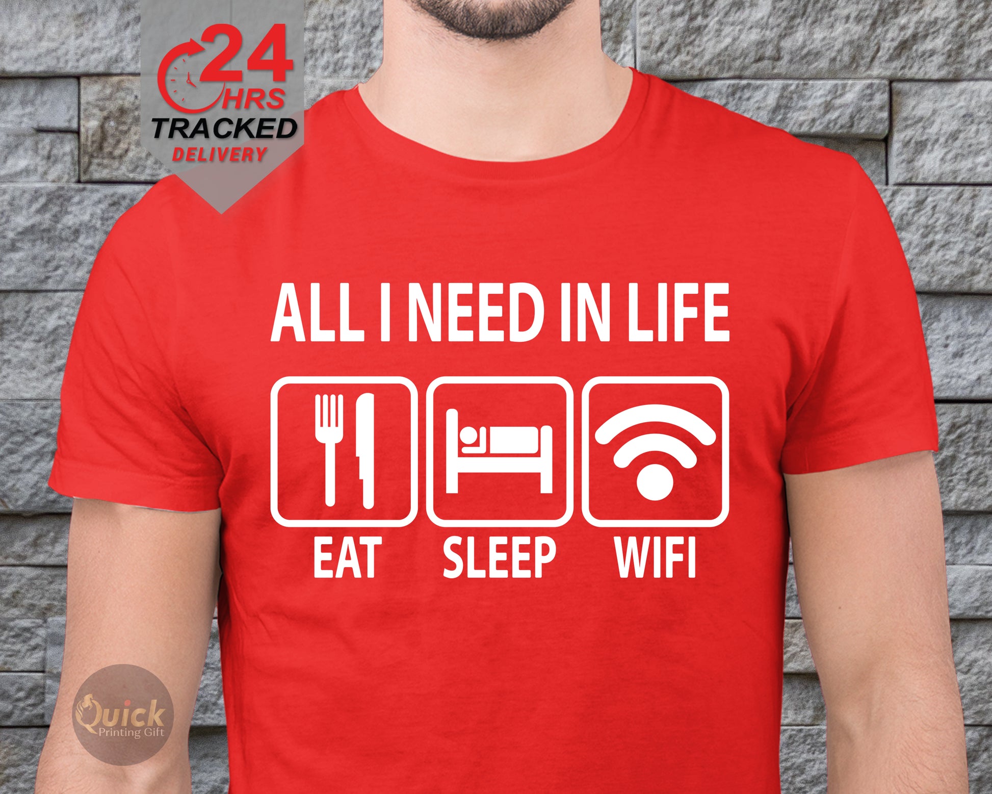 All I Need In Life Eat Sleep WiFi Tshirt