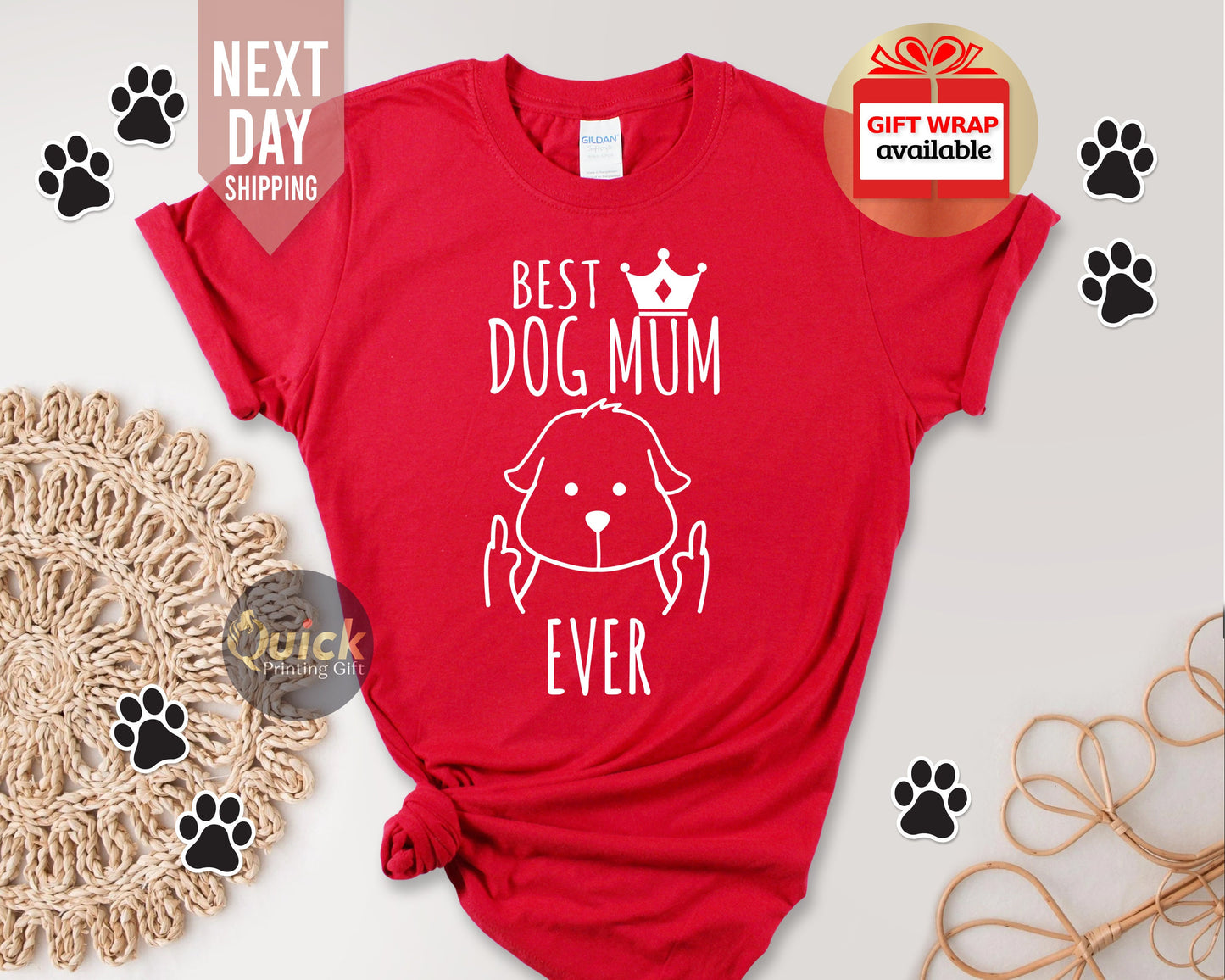 Dog Mum Shirt, Funny Dog Lover Tshirt Women Men, Dog lover Gift, Funny Birthday Gift for Mum
