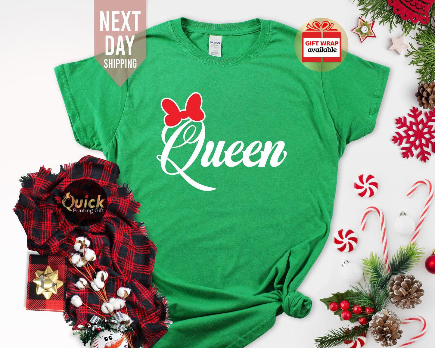 Personalized Family Christmas Elf Shirts: King, Queen, Prince