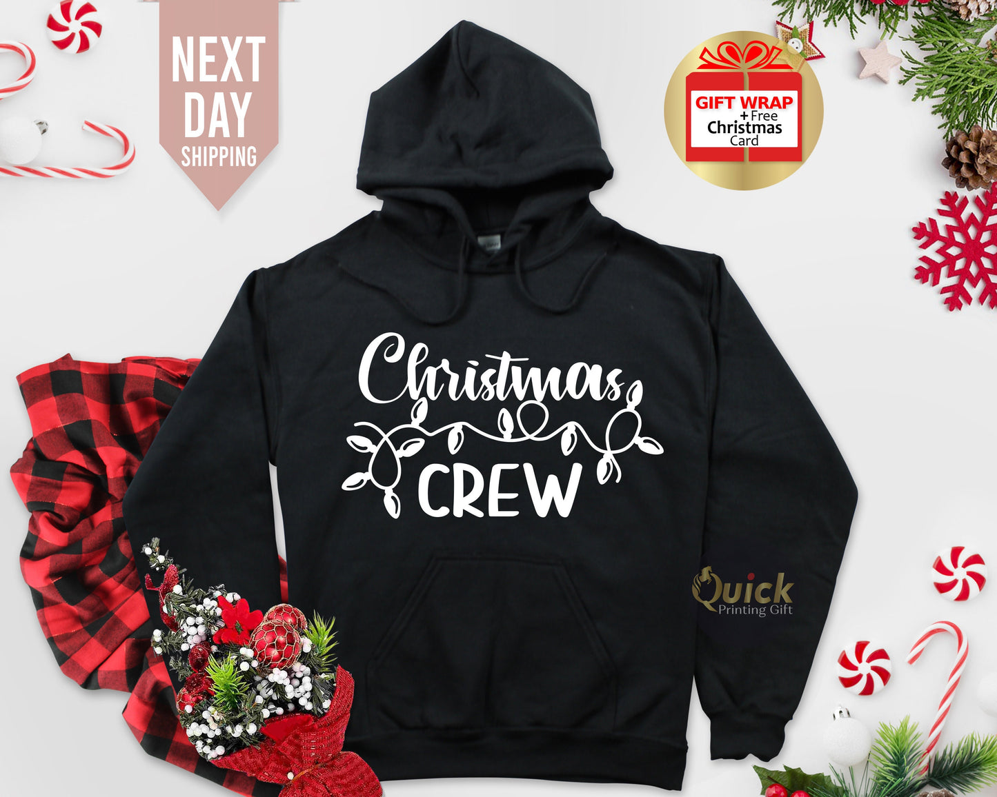 Christmas Crew Hoodie: Matching Family Holiday Outfit