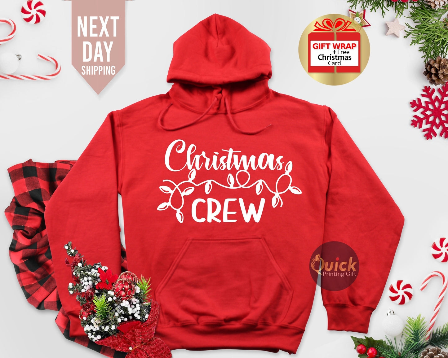 Christmas Crew Hoodie: Matching Family Holiday Outfit