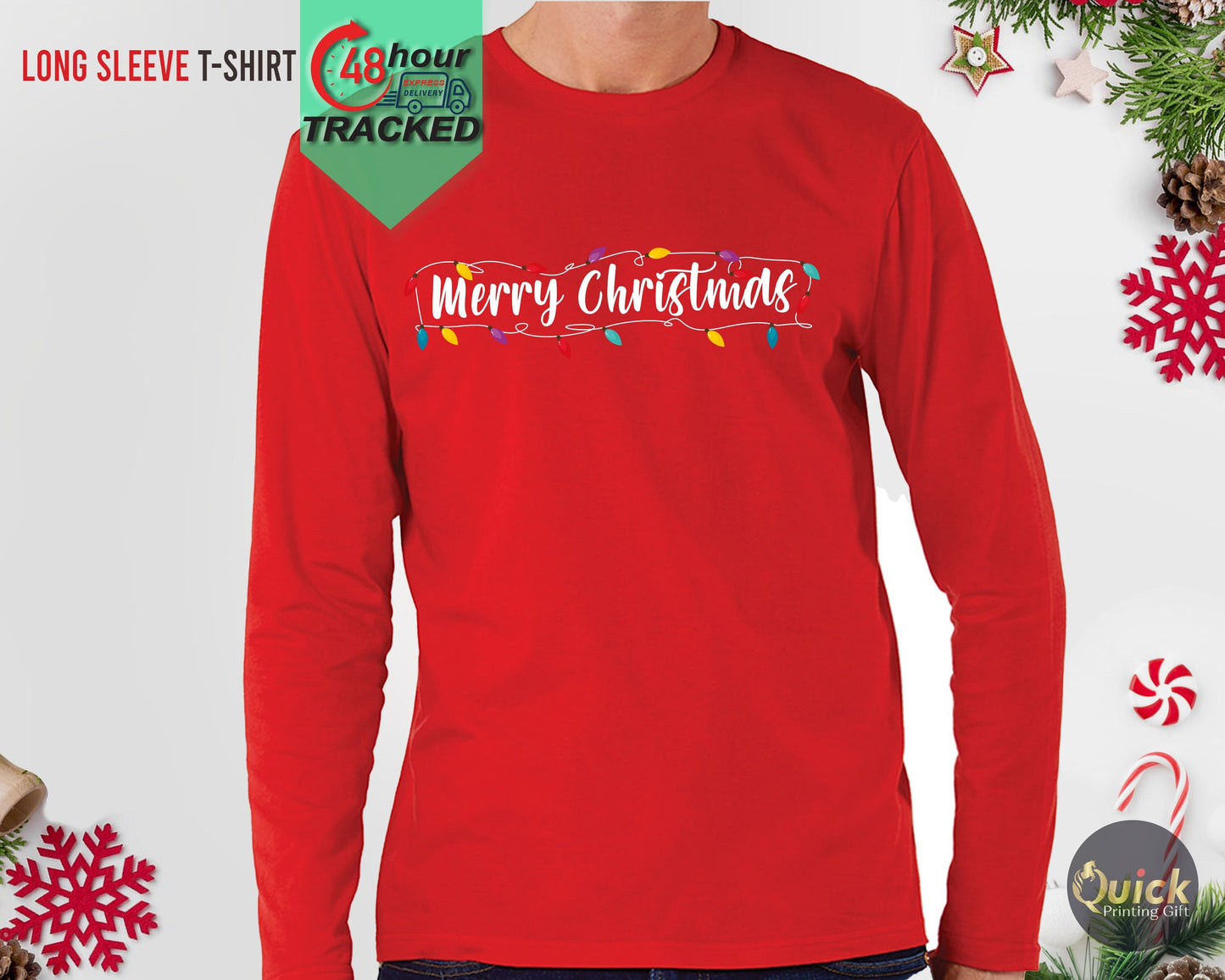 Merry Christmas Long Sleeve T-Shirt: Matching Family Outfit