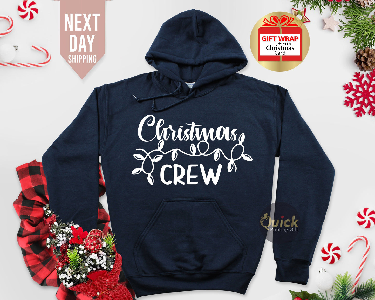 Christmas Crew Hoodie: Matching Family Holiday Outfit