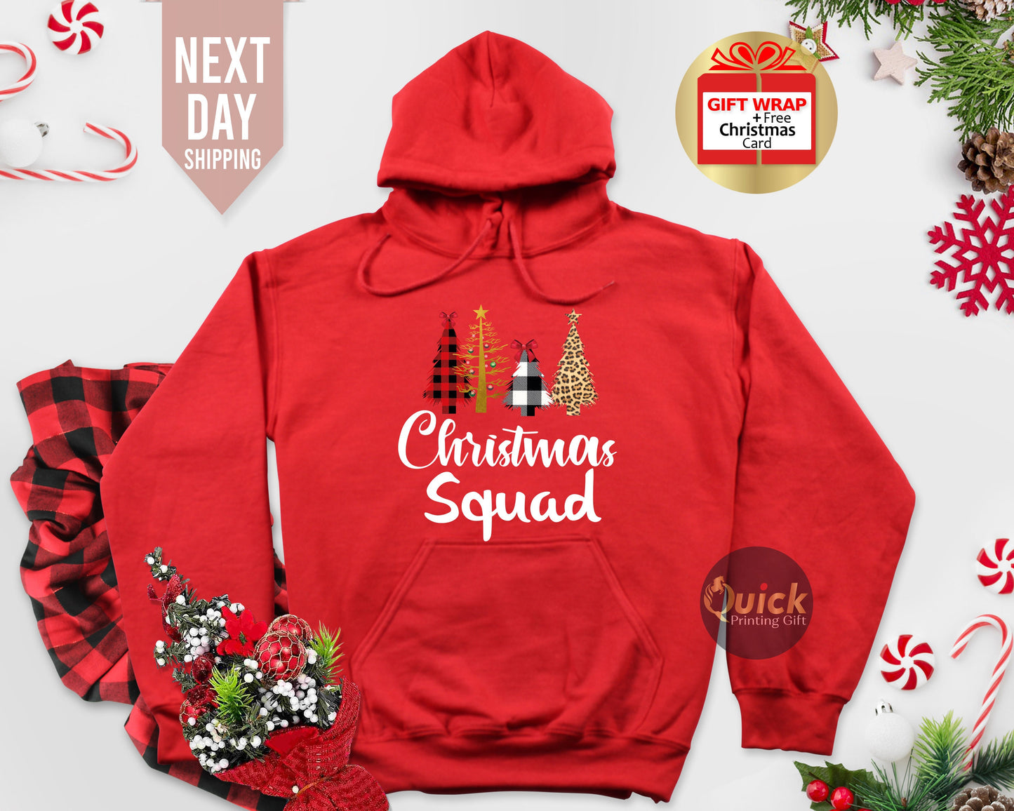 Christmas Squad Hoodie, Christmas Hoodies for Women Men, Christmas Crew Hoodie, Family Christmas Jumper, Christmas Gift for Cousins