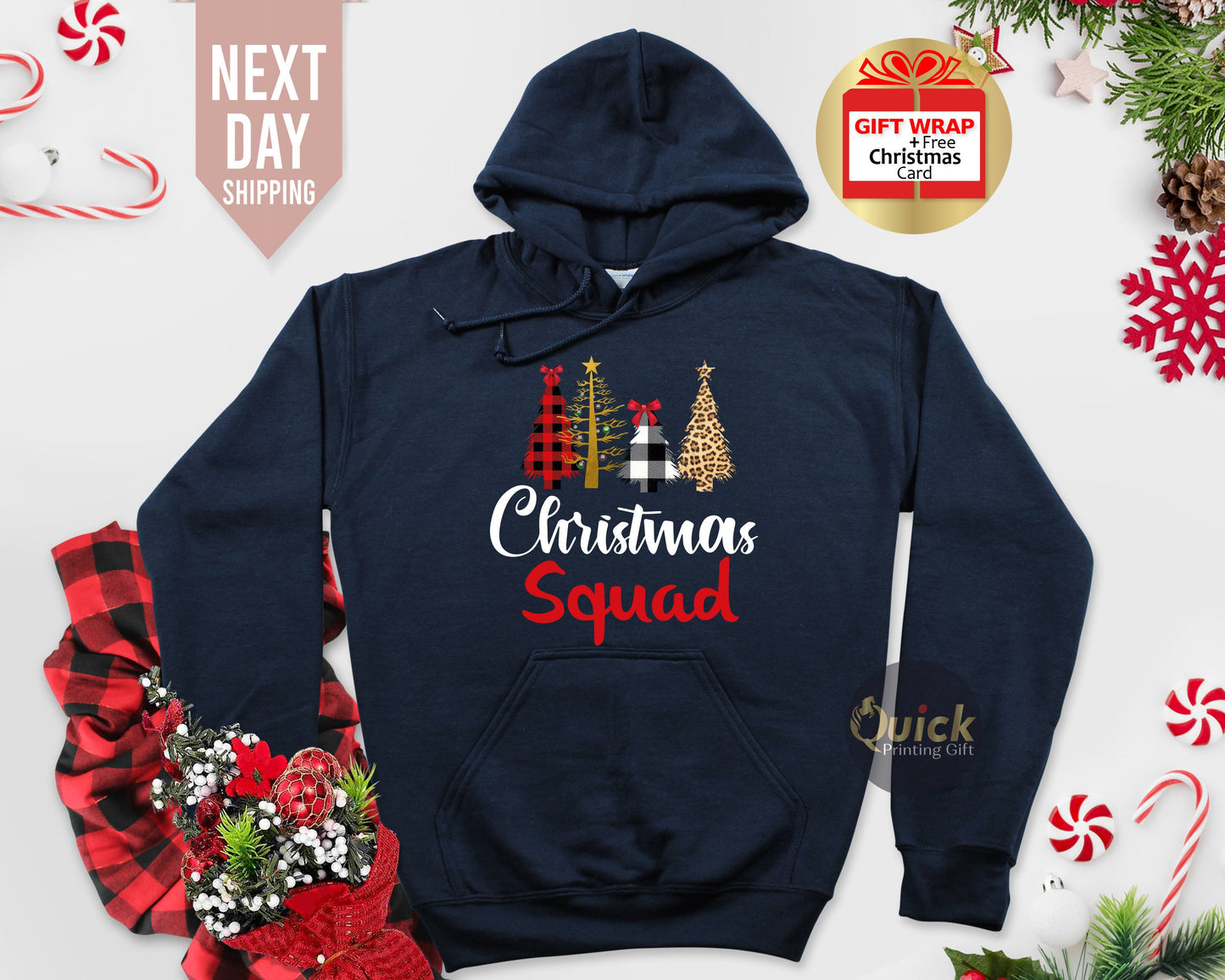 Christmas Squad Hoodie, Christmas Hoodies for Women Men, Christmas Crew Hoodie, Family Christmas Jumper, Christmas Gift for Cousins