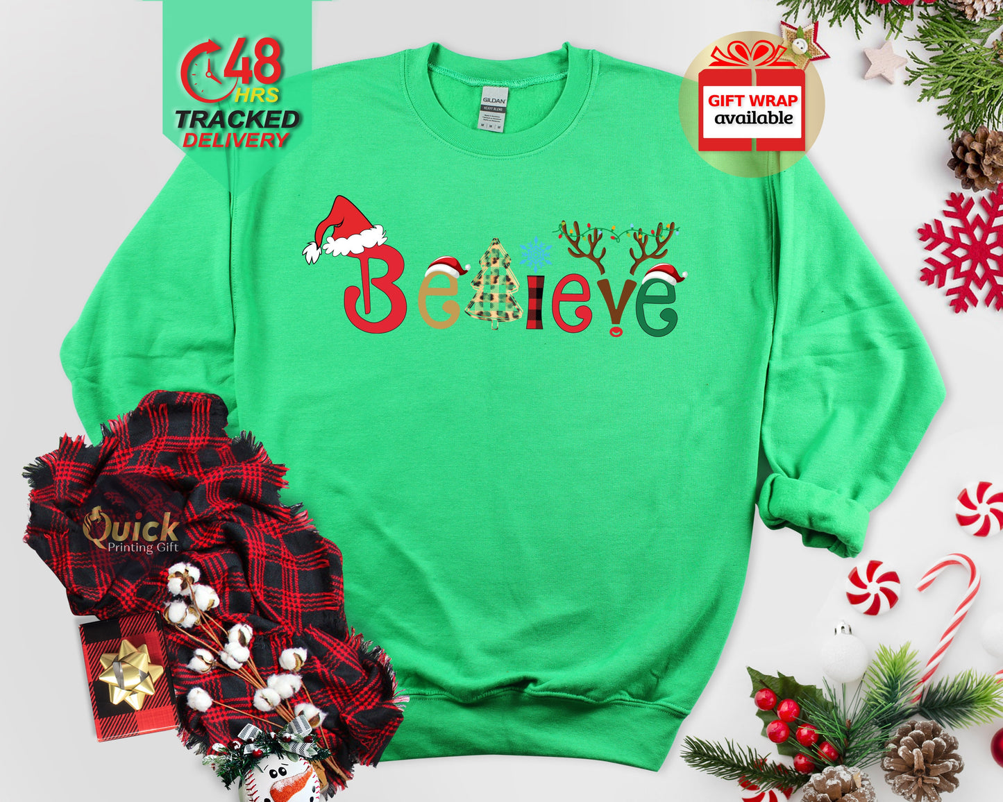 Believe Christmas Jumper, Funny Christmas Jumpers for Women Men, funny Christmas jumper, ugly Christmas jumper, Christmas jumper For family