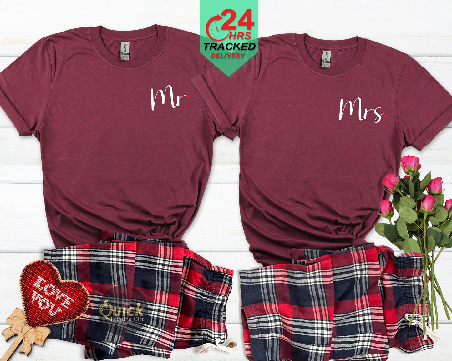 MR and MRS Shirt, Wifey and Hubby Shirt, Just Married Shirt, Honeymoon Shirt Wedding Shirt Wife And Hubs couples matching pajamas valentines