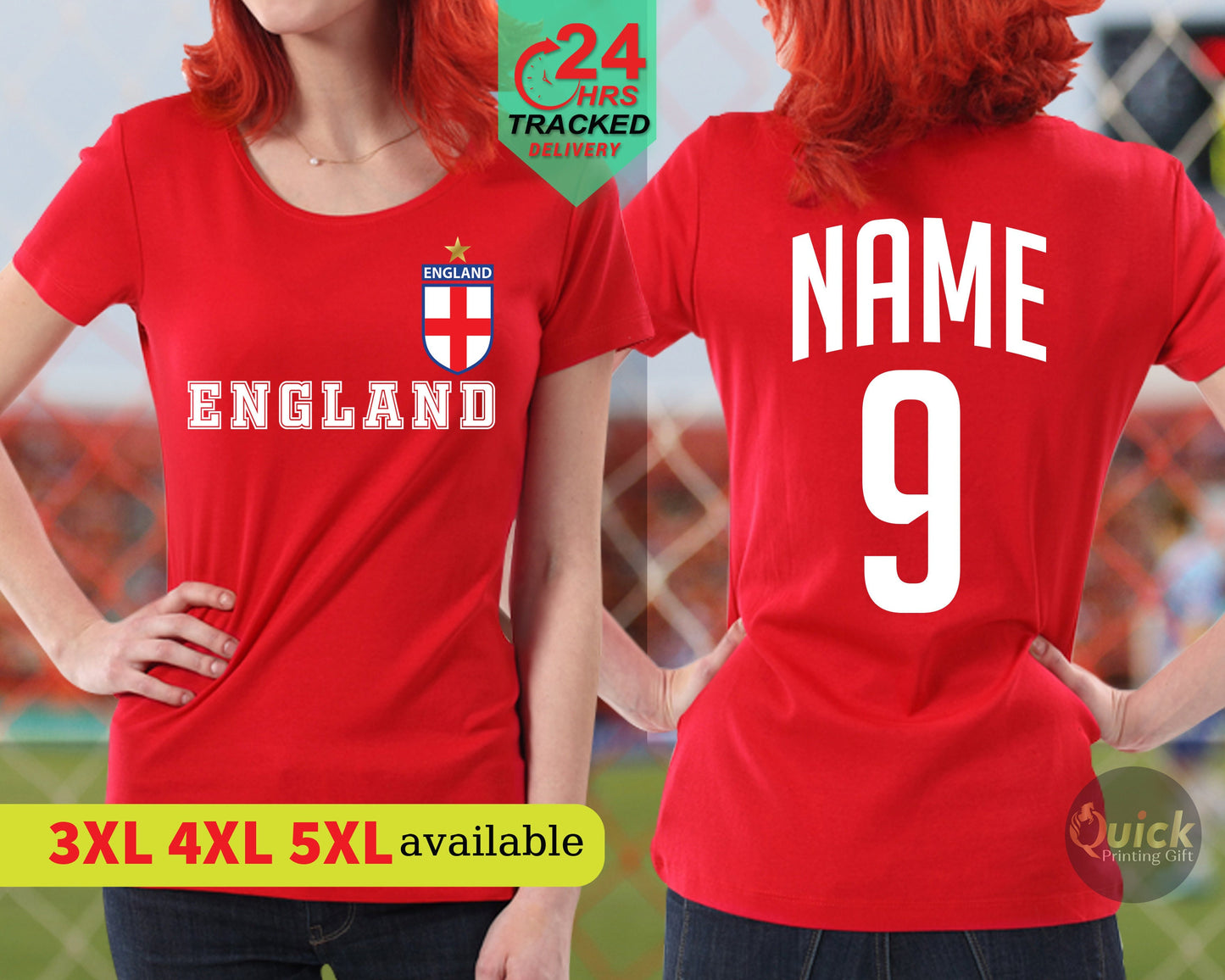 Football Tshirt, Personalised Name England Football Shirt Women Men T-Shirt, Football Lover Christmas Gift kids football shirt with name