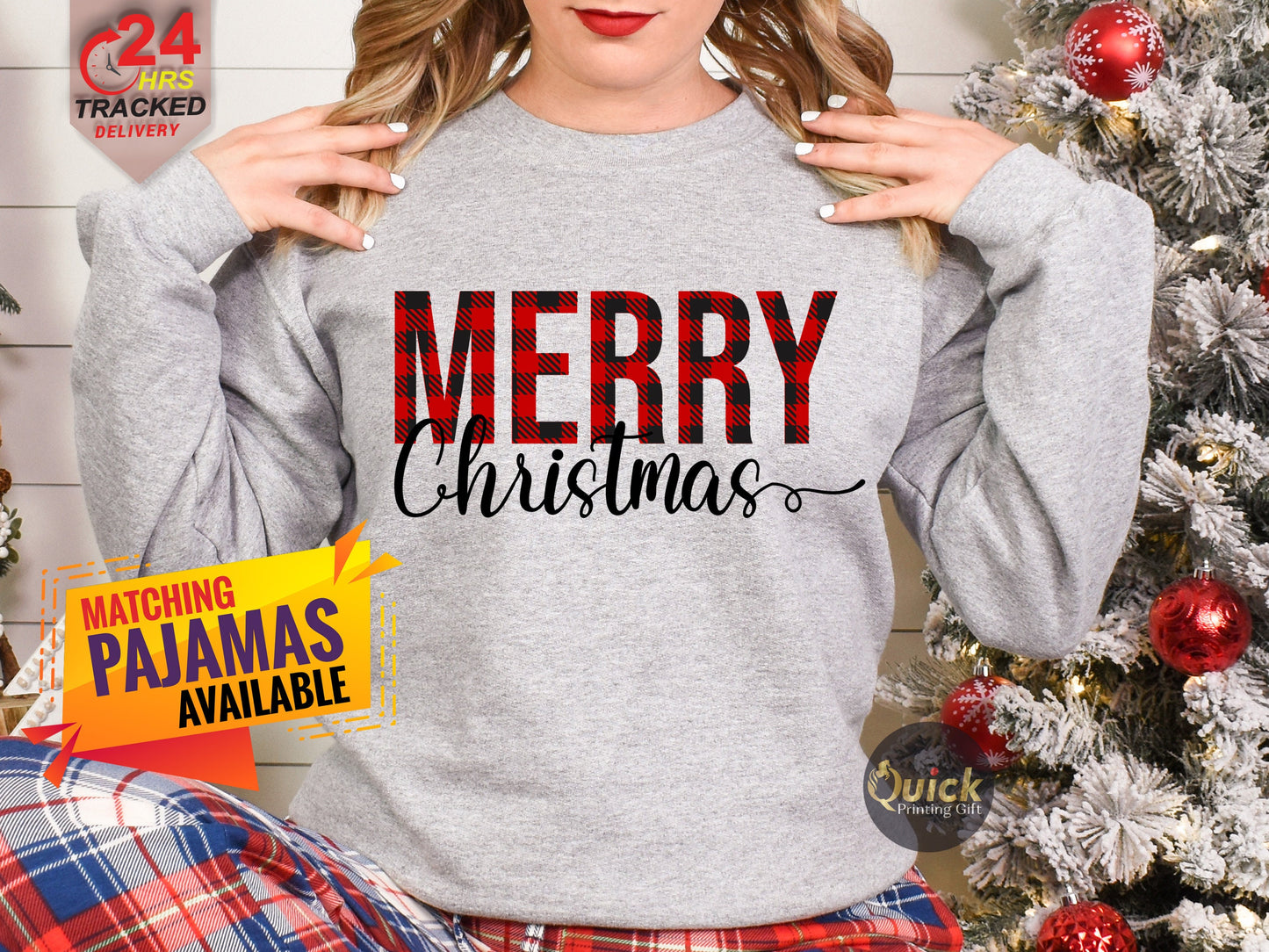 Merry Christmas Sweatshirt: Matching Family Holiday Jumper