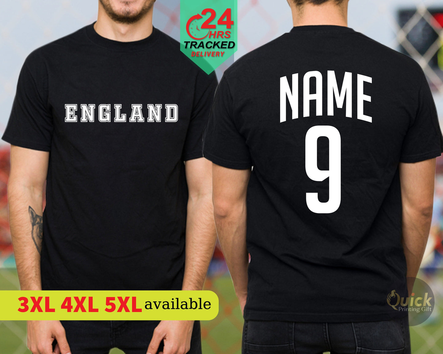 Personalized England Football T-Shirt: World Cup Supporter Gift
