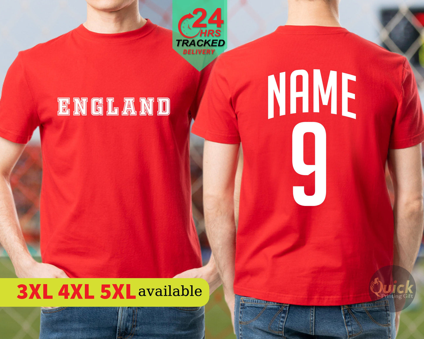 England Football Shirt Personalised, World cup shirts Mens Womens England Flag Red TShirt, Football Lover Gift Fathers day gift Football DAD