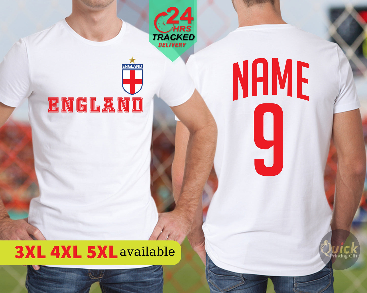 Football Tshirt, Personalised Name England Football Shirt Women Men T-Shirt, Football Lover Christmas Gift kids football shirt with name