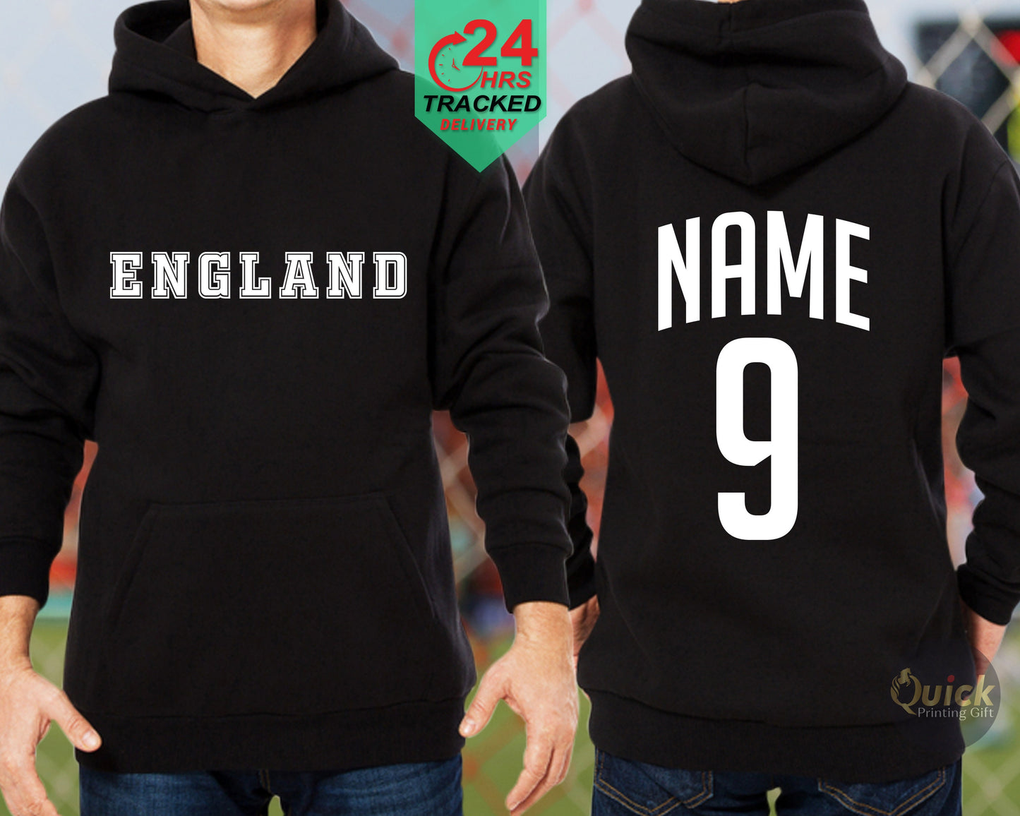 Personalized England Football Hoodie: World Cup Fan Gift
