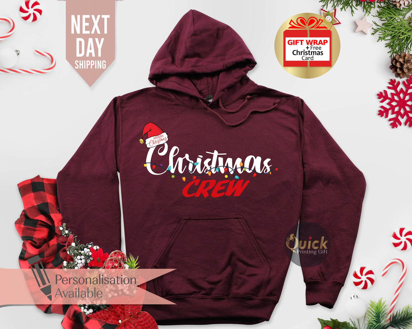 Christmas Crew Sweatshirt, Christmas Hoodies for Women Men, Christmas Squad Jumper, Family Christmas Jumper, Christmas Gift for Cousins