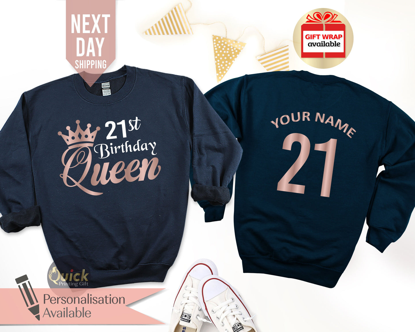 21st Birthday Christmas jumper , Custom Name Girls Sweater , Girls birthday shirt, 2003 Birthday Women Jumper, winter birthday outfit