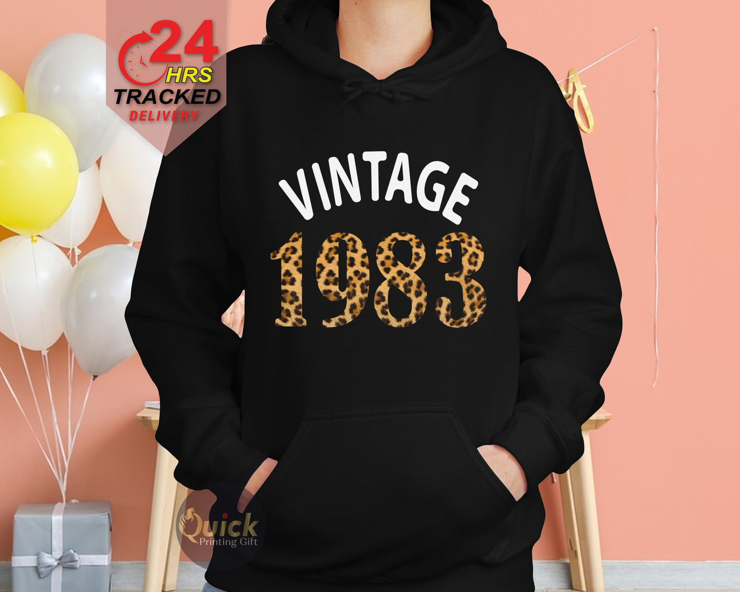 40th Birthday Gifts for Women Men, 40th Birthday Hoodies UK, Vintage 1983 Birthday Hoodie, Birthday Gift for Mum, Mothers Day Gift