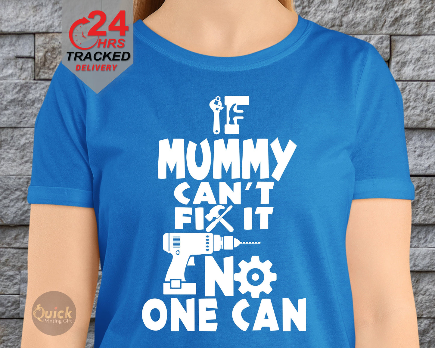 If Mummy Can't Fix it No One Can Tshirt, Mother's Day T Shirt, Mothers day T-Shirt Funny Tee, Mummy present from son daughter, Ladies tee