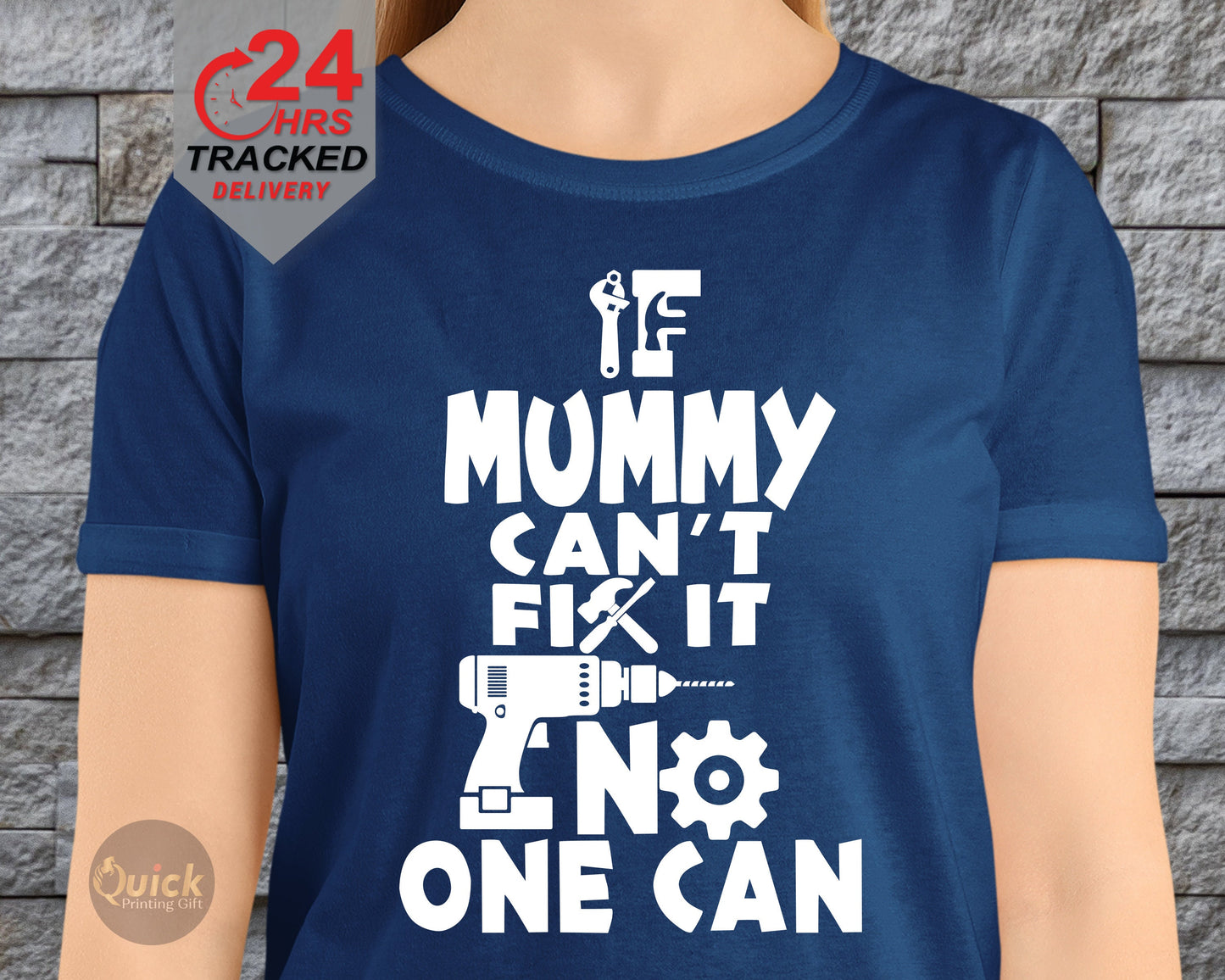 If Mummy Can't Fix it No One Can Tshirt, Mother's Day T Shirt, Mothers day T-Shirt Funny Tee, Mummy present from son daughter, Ladies tee
