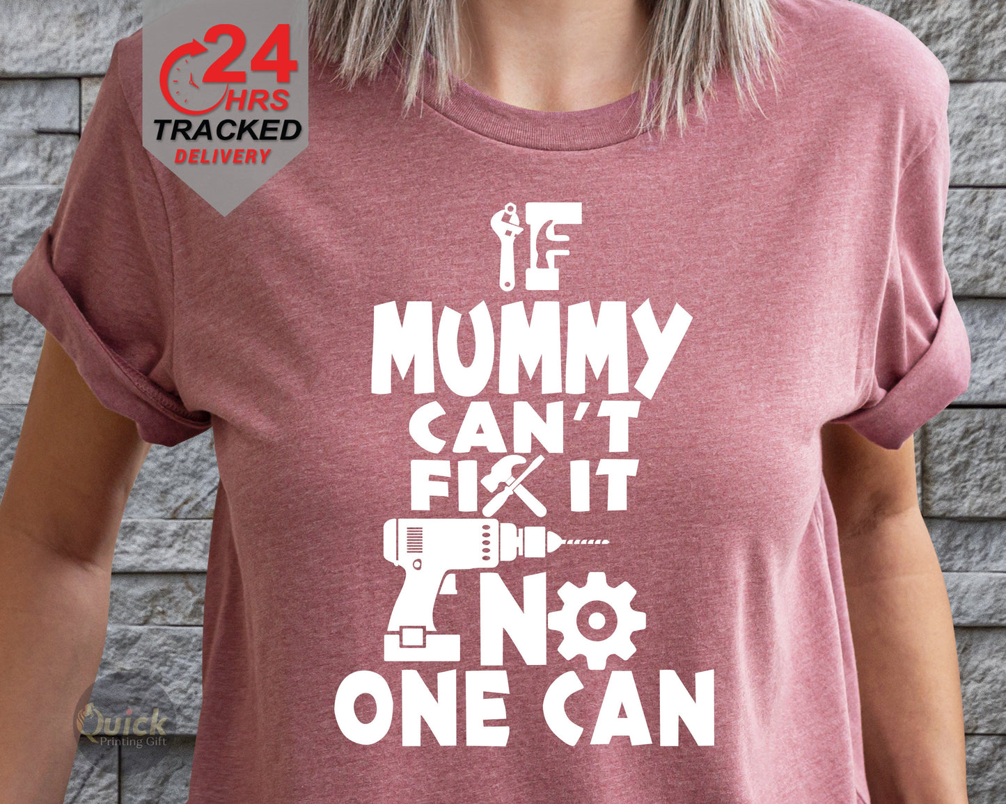 If Mummy Can't Fix it No One Can Tshirt, Mother's Day T Shirt, Mothers day T-Shirt Funny Tee, Mummy present from son daughter, Ladies tee
