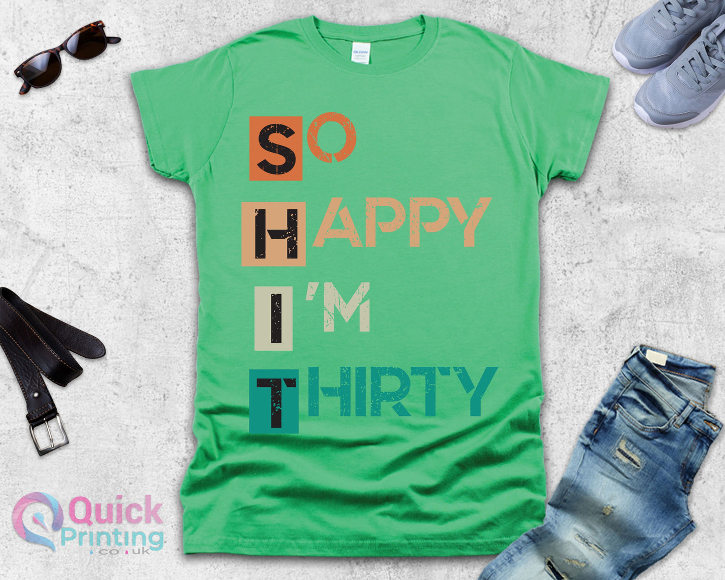 So Happy I'm Thirty T-shirt, 30th Birthday Shirts, Born In 1995 Tshirt, Thirtieth Top 1995 Birthday Tshirt UK, Ladies 30th Birthday Tops Tee