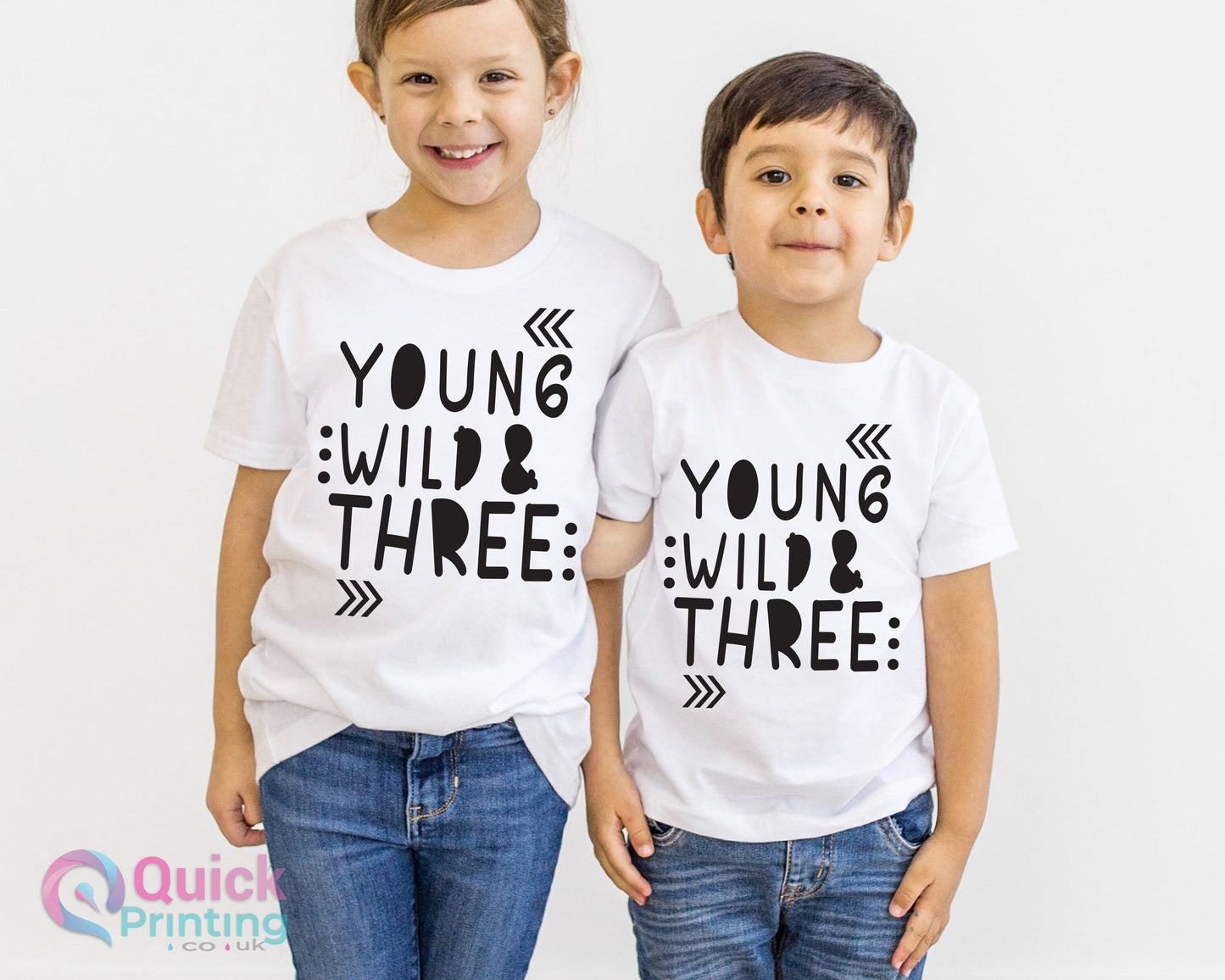 Young wild three Birthday T-shirt 3rd birthday boys girls, Kids Personalised Birthday Tshirt, Any Name Age Birthday Shirt, Birthday Outfit