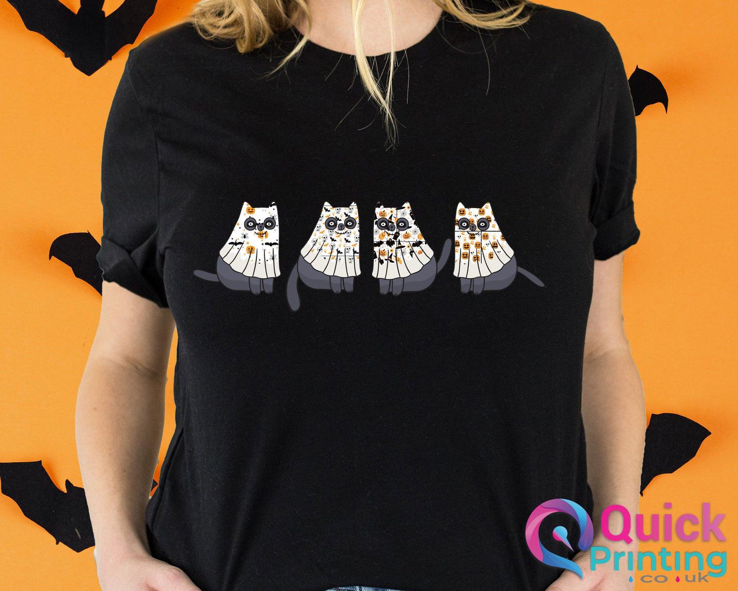 Halloween Cat Ghost Shirt: Spooky Season Tee