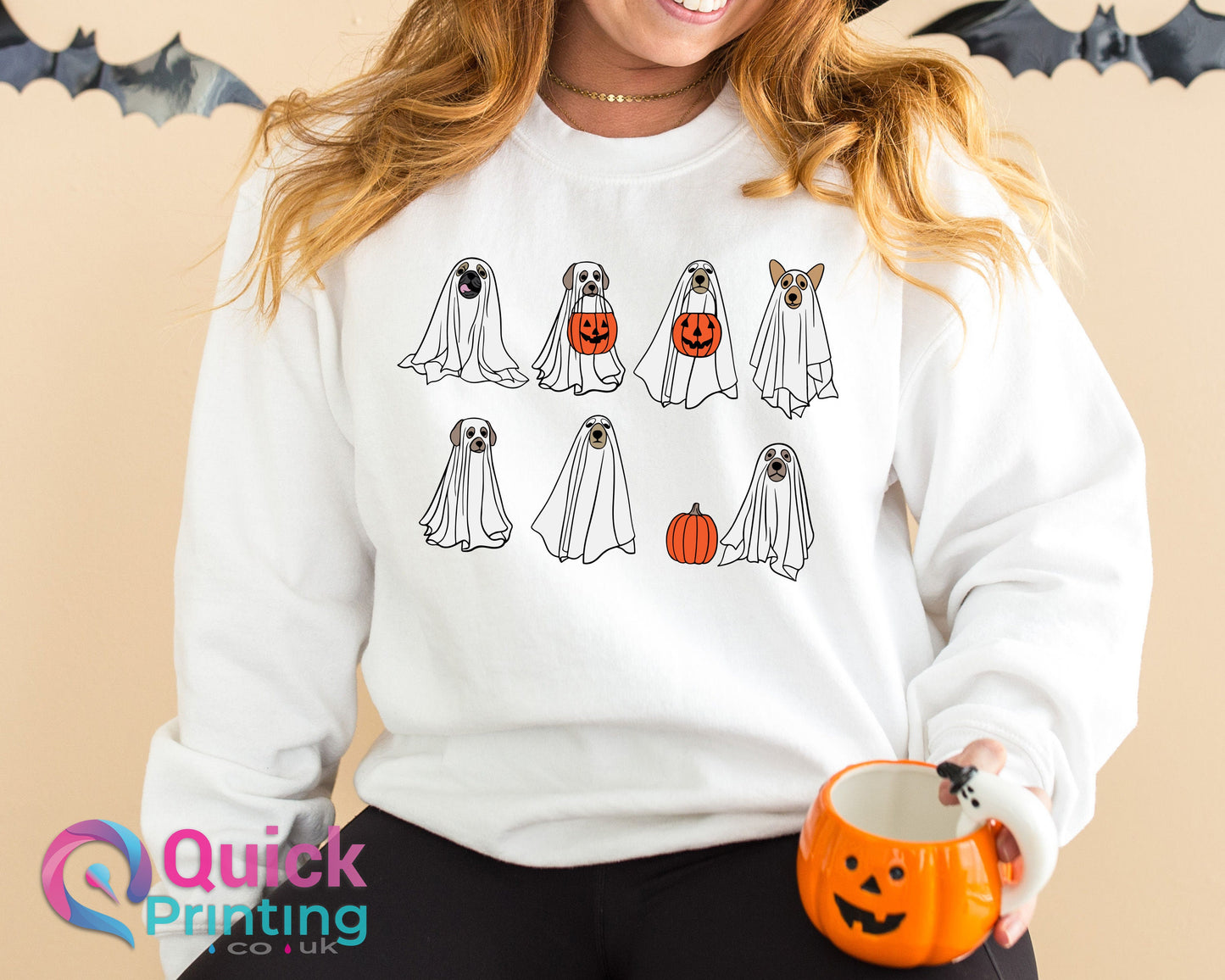 Halloween dog sweatshirt, Halloween Sweatshirt, Ghost Dog Shirt,2024 Happy Halloween,Dog Ghost Jumper, Retro Spooky Season, Dog Dad Tshirts
