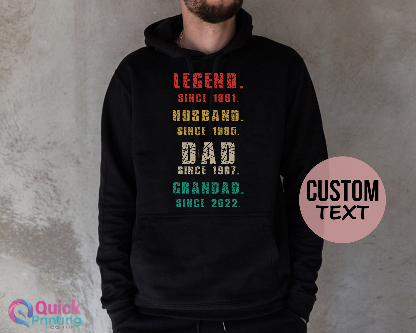 Vintage Legend Husband Daddy Hoodie, Personalized Father's Day Shirt Gift For Dad Grandpa, Grandpa Shirt, Legend Daddy Grandpa Since