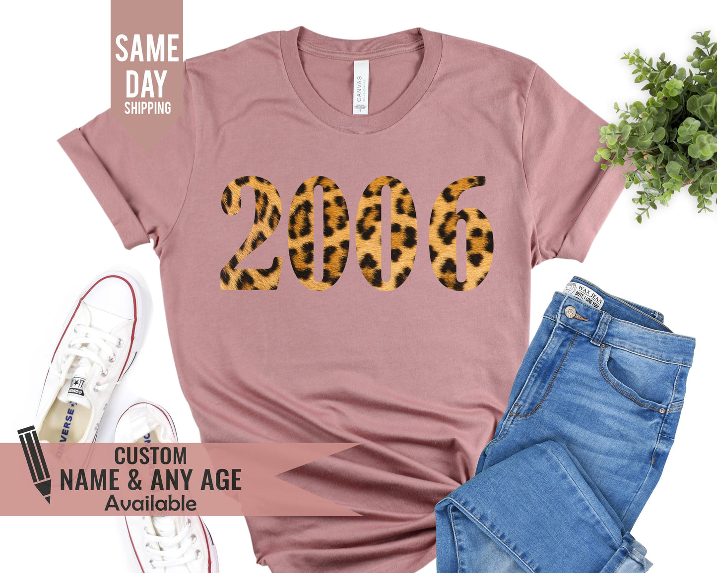 2006 Birthday Gift for her, 18th Birthday Party Shirts for Ladies Girls, Ladies Birthday shirt, 2006 Leopard Birthday Top, Happy Birthday t