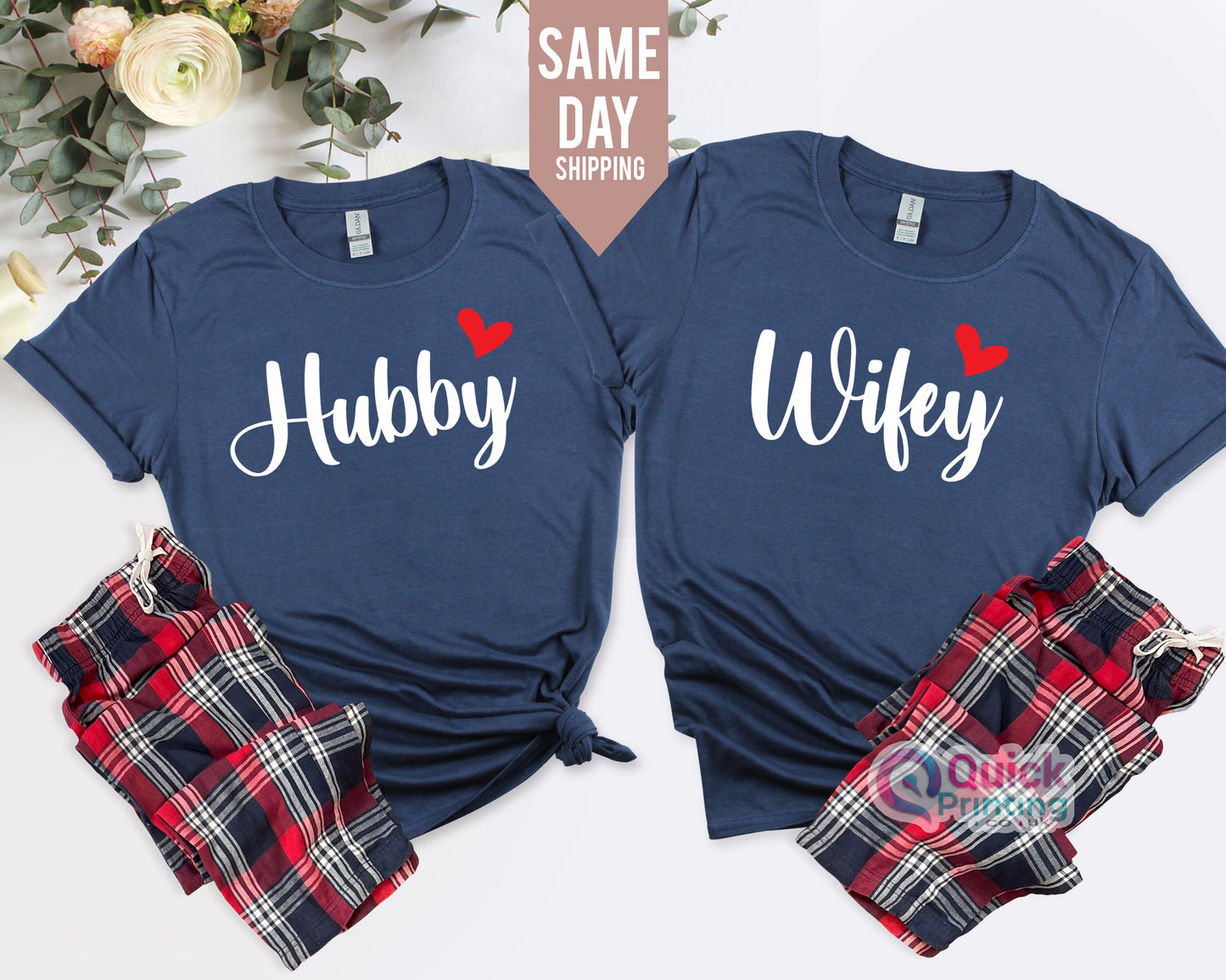 WIFEY Shirt, HUBBY T Shirt , Engagement Gift, Wedding Gift, Engagement Announcement, Wife Tee, Personalised wedding hen do gift 2024