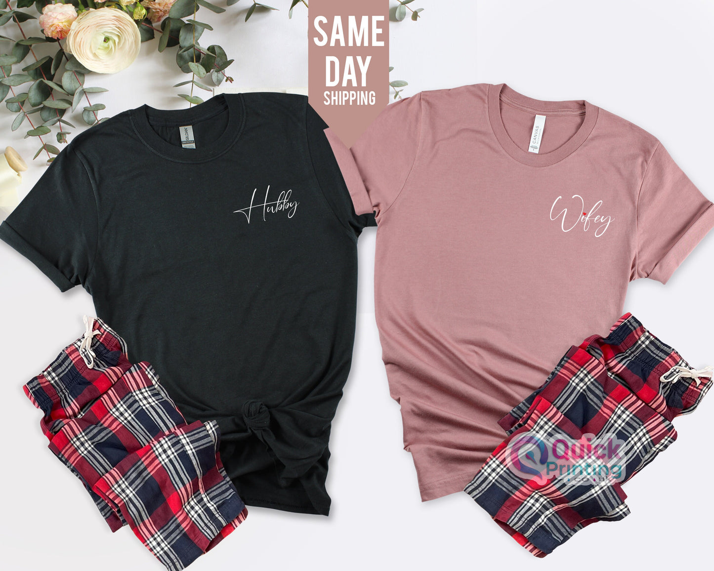 Honeymoon Shirts, Wedding Tshirt, Wifey Shirt, Matching Couples, Wifey Hubby Shirt, Couple T-shirt, Newlywed Shirts, Bride To Be Shirt