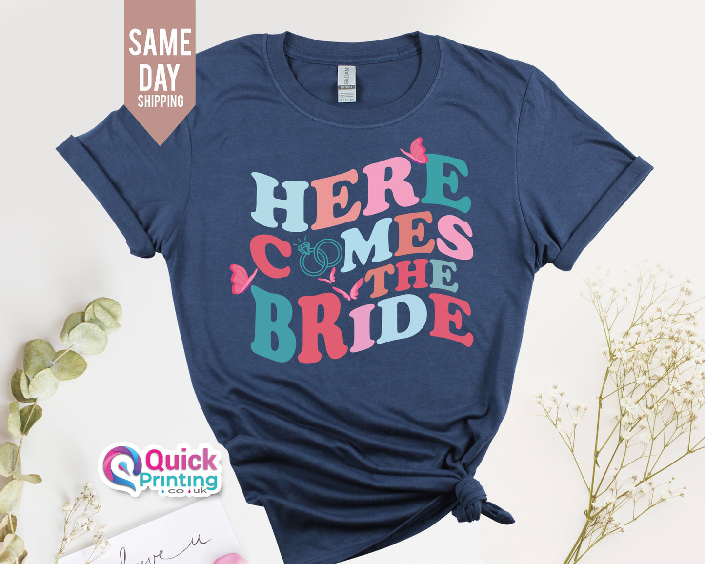 Here Comes the Bride, Party Shirt, Comfort Colors, Retro Bachelorette Party, Bride Bridesmaid Tee, Here Comes The Bride Shirt, Bride to be T