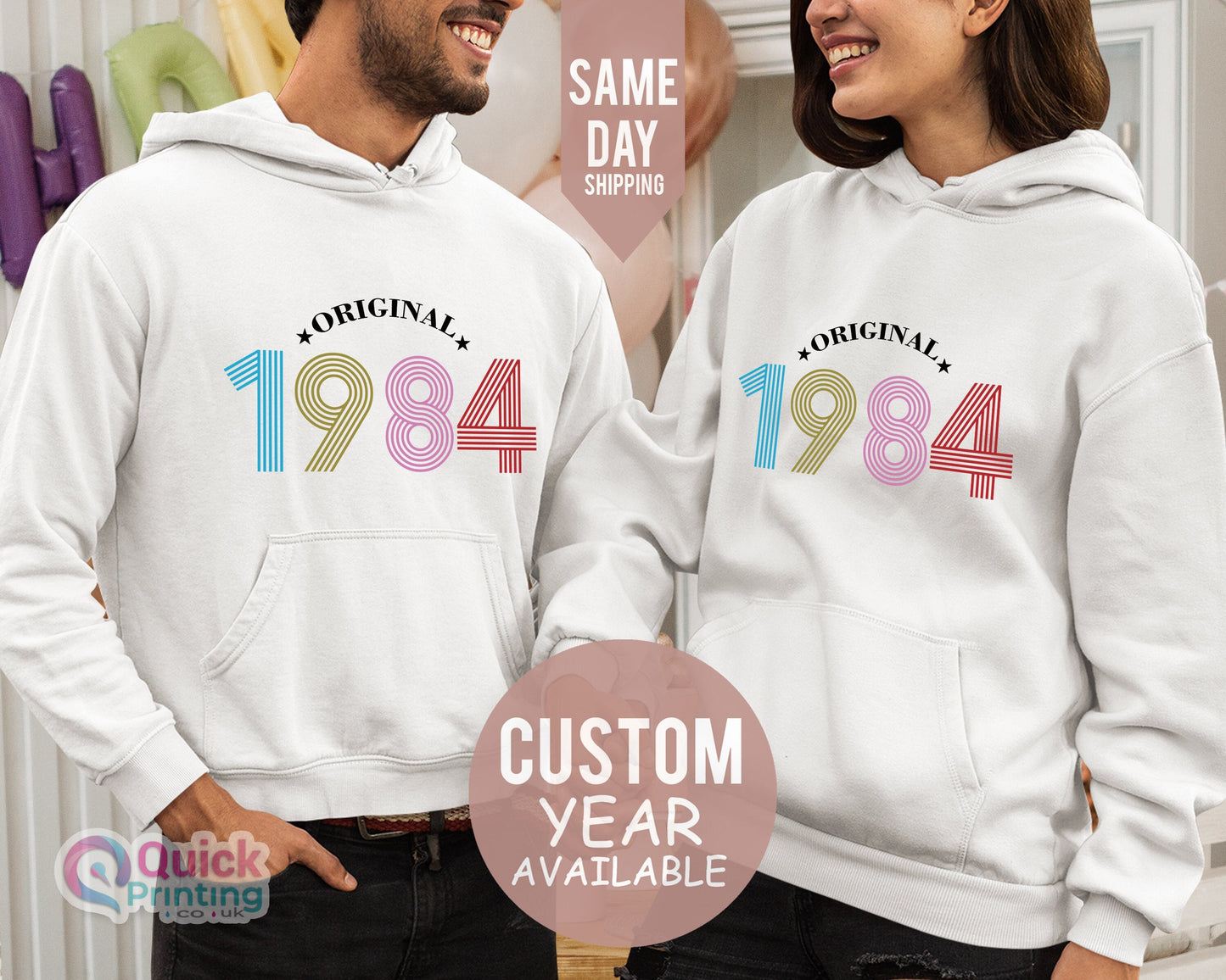 Vintage 1984 Birthday Hoodie: Personalized 40th Gift