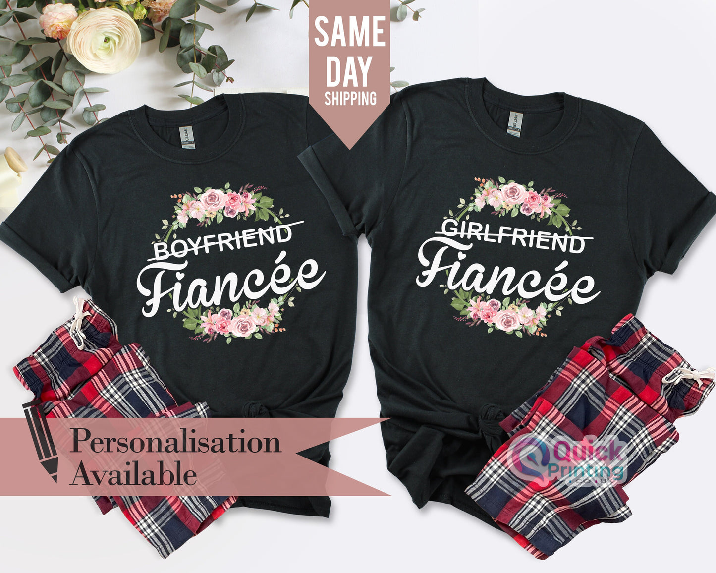 Girlfriend Fiancee Shirts Boyfriend Fiance Shirt Engagement Shirt Honeymoon Shirt Wedding Shirt Bride Shirt Engagement Gift