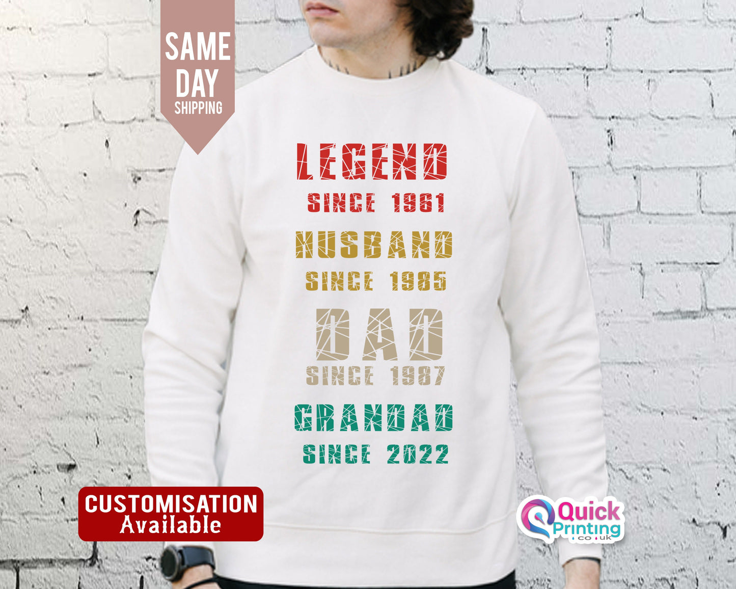 Personalized Legend Husband Dad Grandpa Sweatshirt - Custom Year Jumper