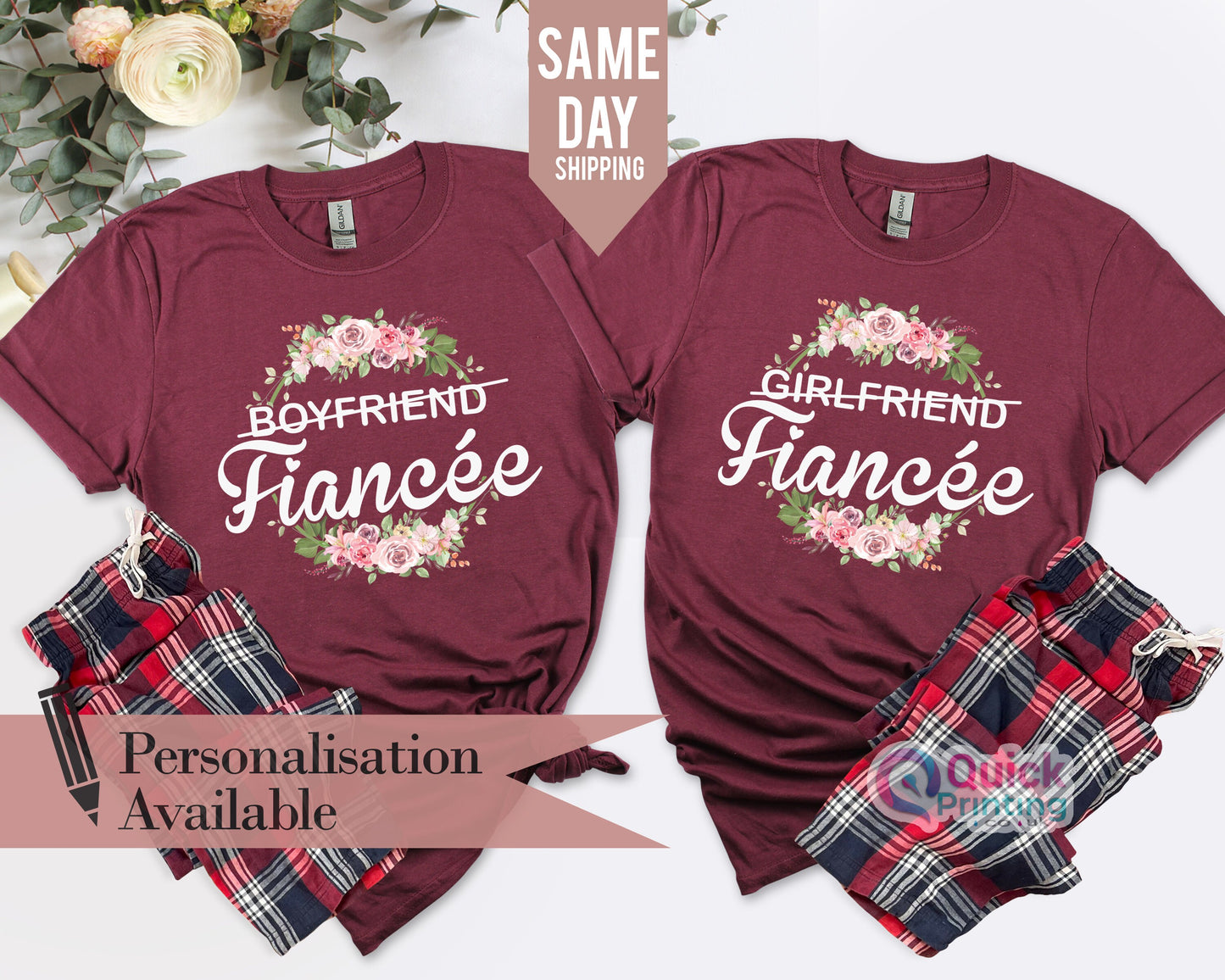 Girlfriend Fiancee Shirts Boyfriend Fiance Shirt Engagement Shirt Honeymoon Shirt Wedding Shirt Bride Shirt Engagement Gift