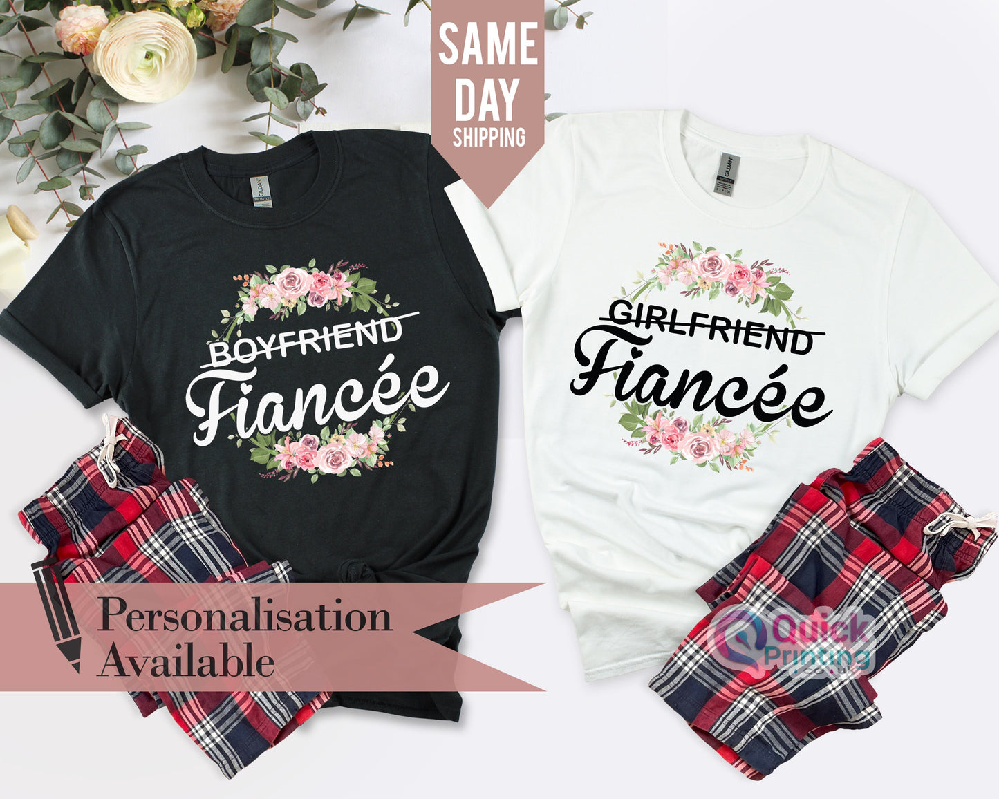 Girlfriend Fiancee Shirts Boyfriend Fiance Shirt Engagement Shirt Honeymoon Shirt Wedding Shirt Bride Shirt Engagement Gift
