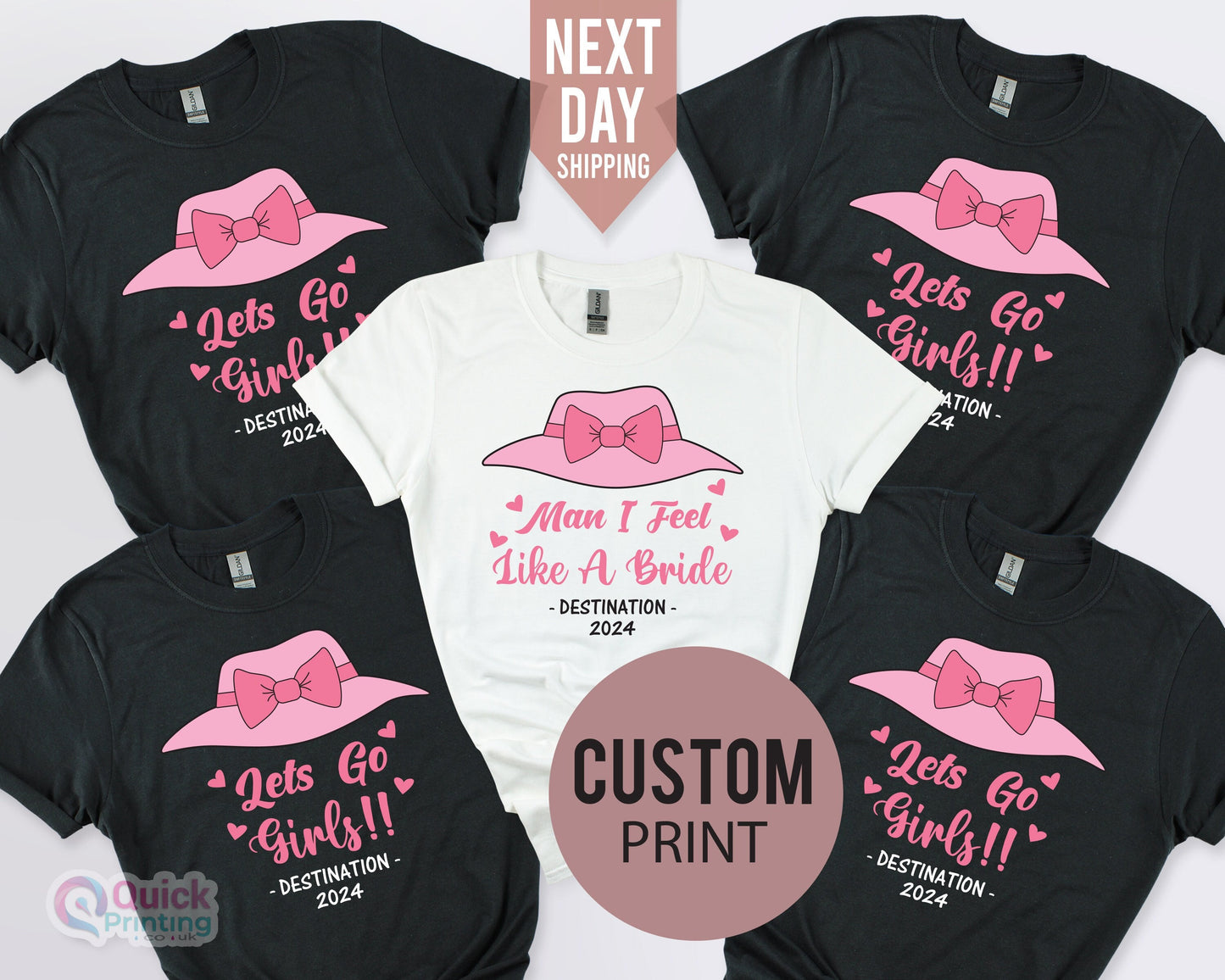 Cowgirl Bachelorette T-Shirts: Custom Hen Party Bridal Tops