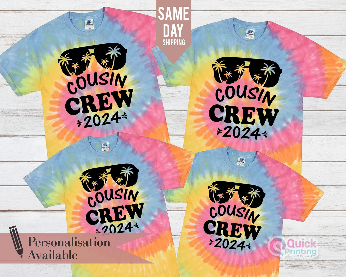Matching Cousin Crew Tie Dye Shirts: Family Vacation Tees