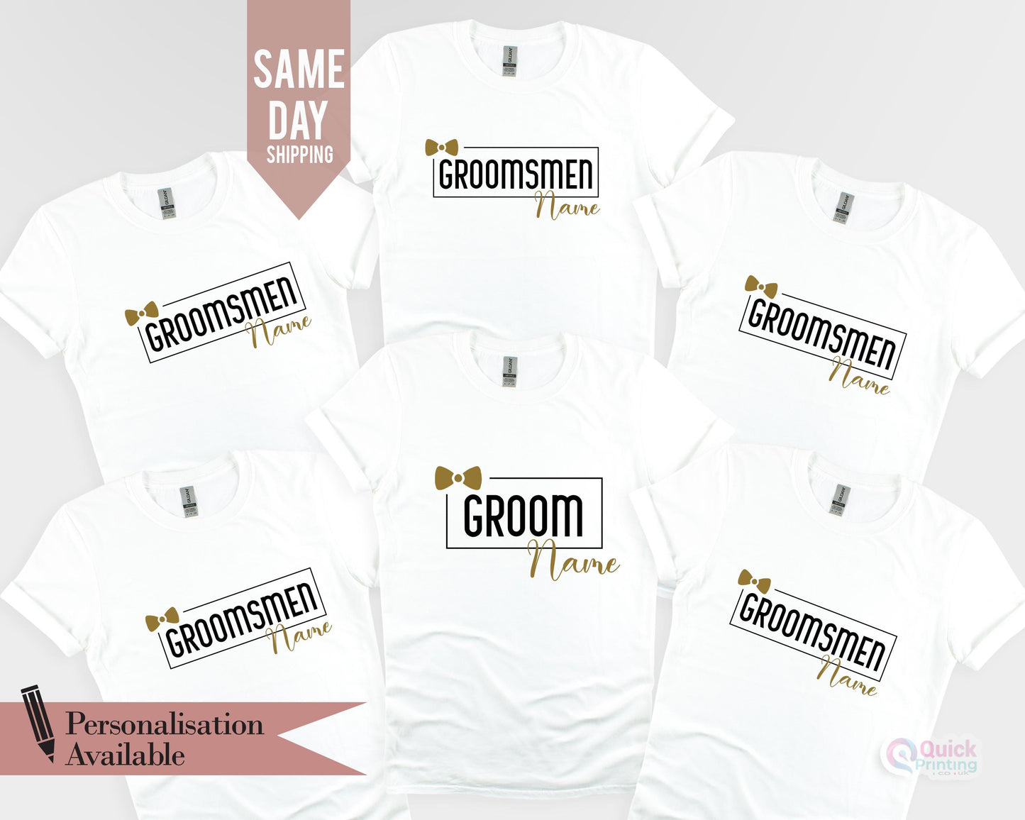 Groom & Groomsmen T-Shirts: Personalized Wedding Party Outfit
