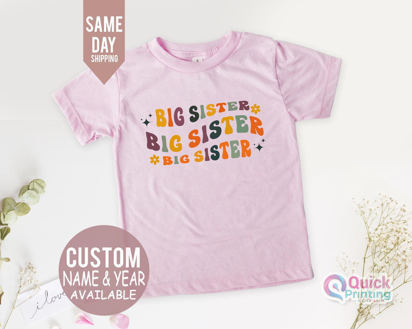 Big Sister T-shirt: Pregnancy Announcement, Sibling Tee