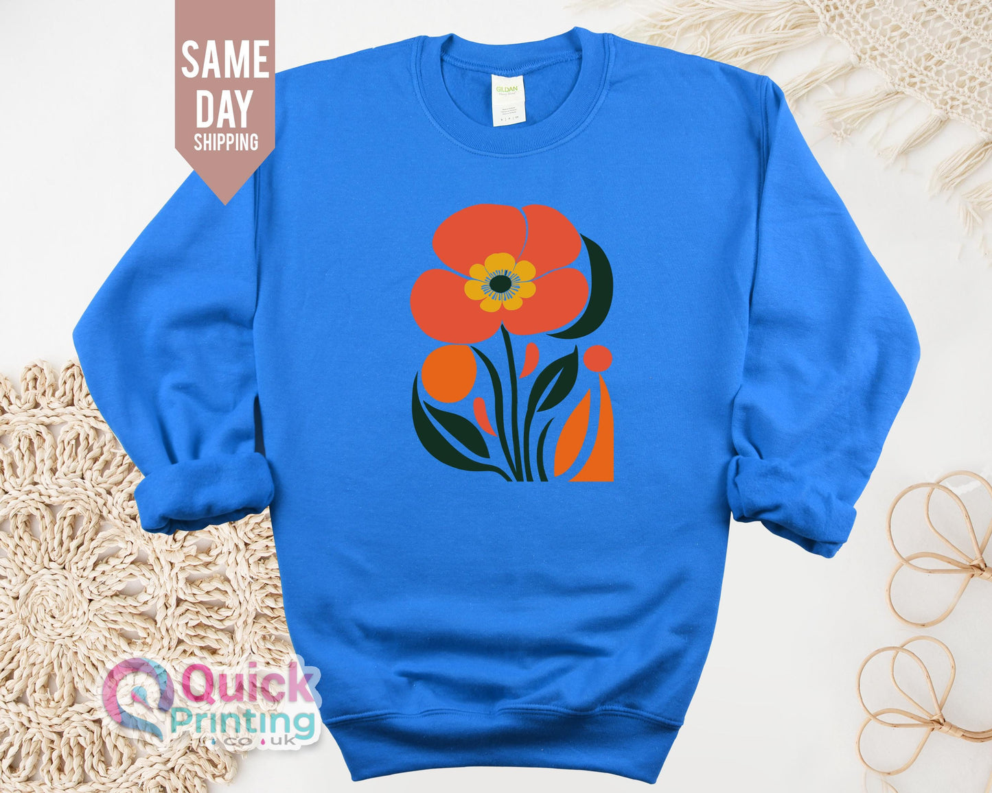 Floral Crewneck Sweatshirt: Happy Mothers Day Shirt
