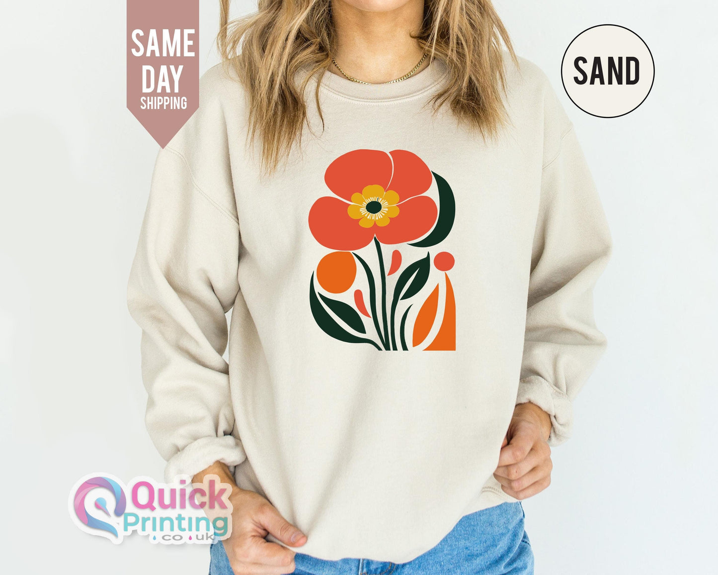Floral Crewneck Sweatshirt: Happy Mothers Day Shirt