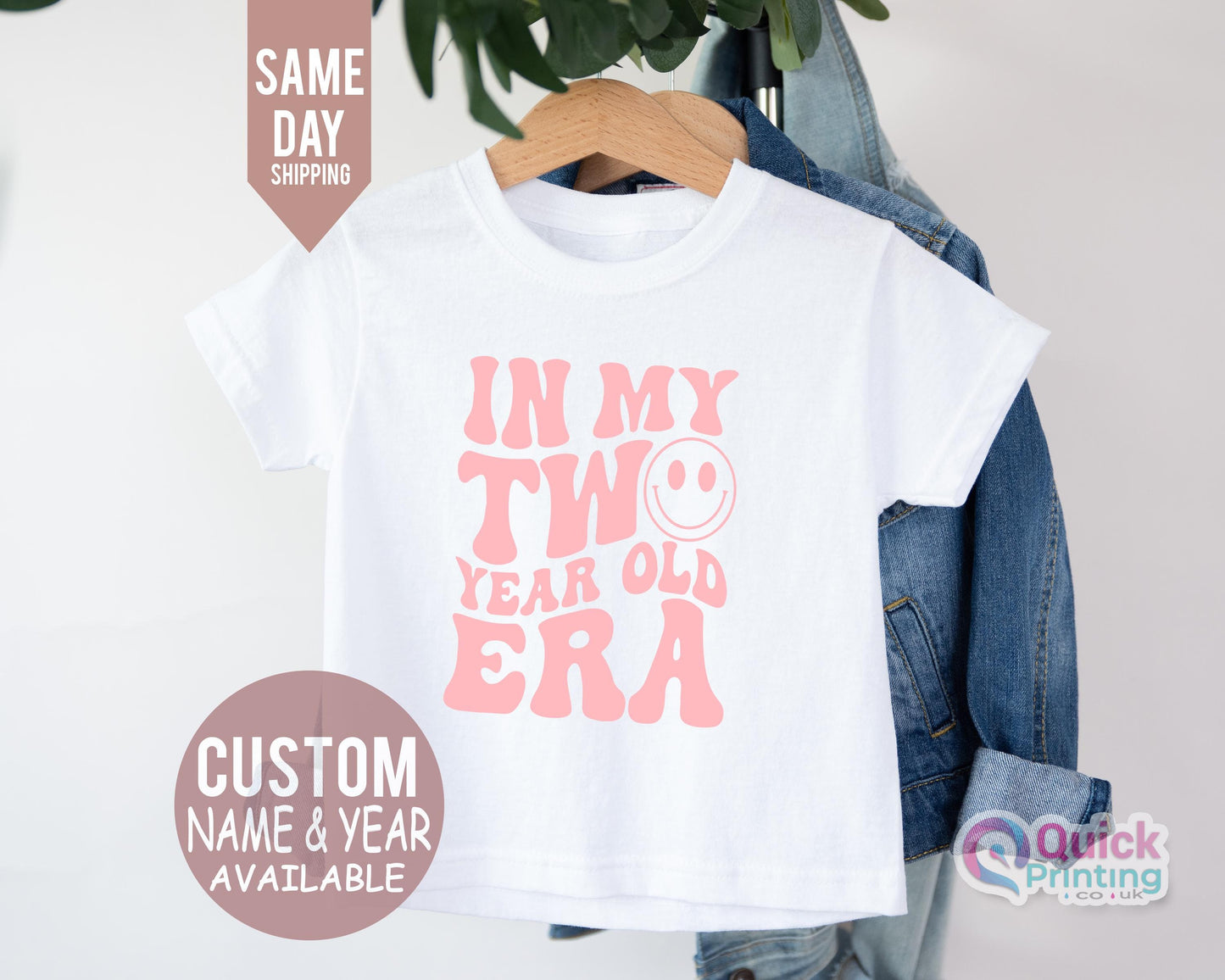 In My Two Year Old Era Tshirt, 2nd Birthday Toddler Shirt, Two Year Old Girl Bday, Second Birthday Natural, Two Year Girl Party Tshirt 2024