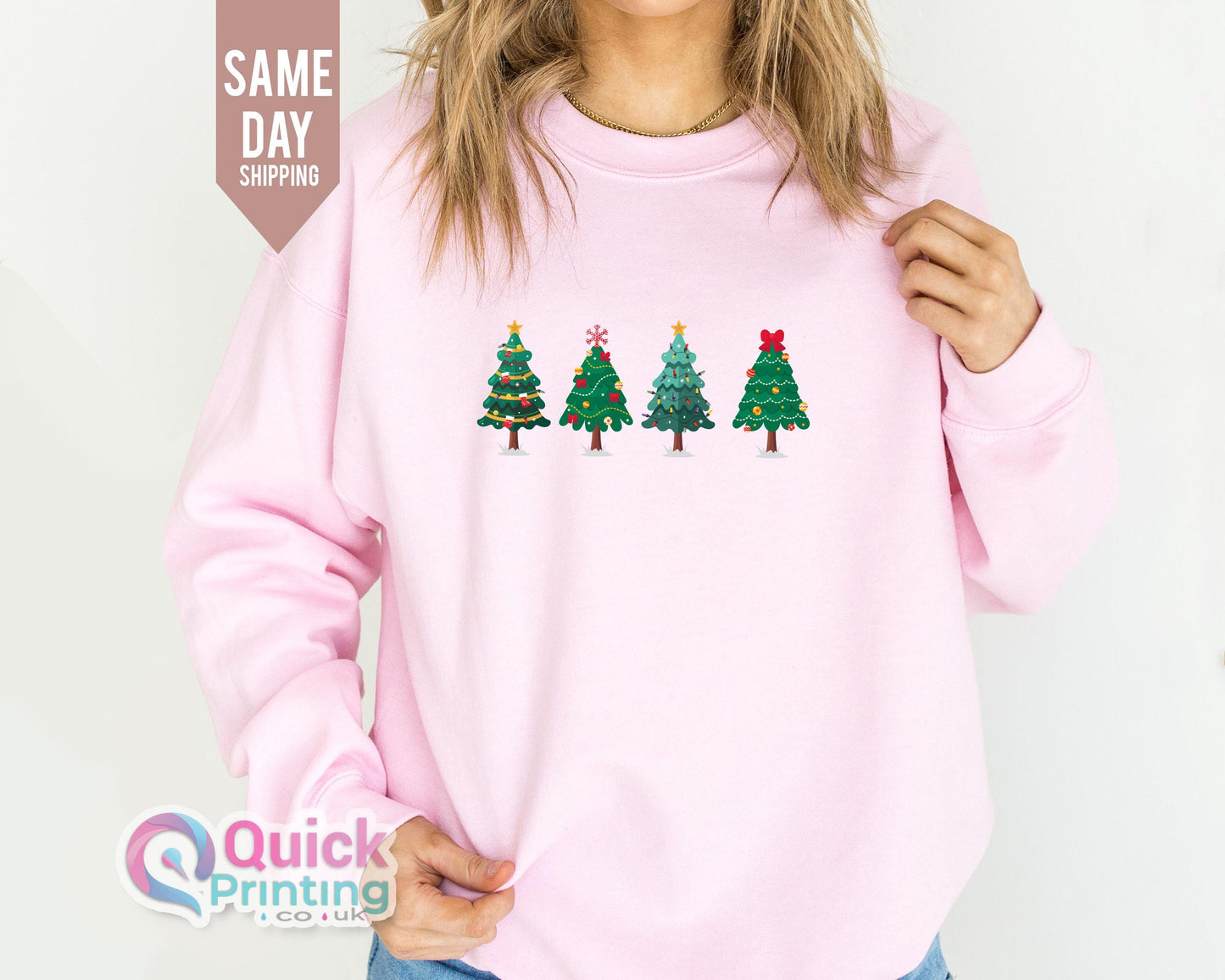 Green Tree Christmas Sweater, Christmas Sweater, Christmas Crewneck, Christmas Tree Sweatshirt, Holiday Sweaters for Women 2024, Xmas Top